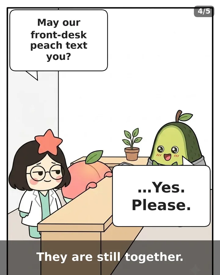 Flirting through the doctor, panel 4 of 4