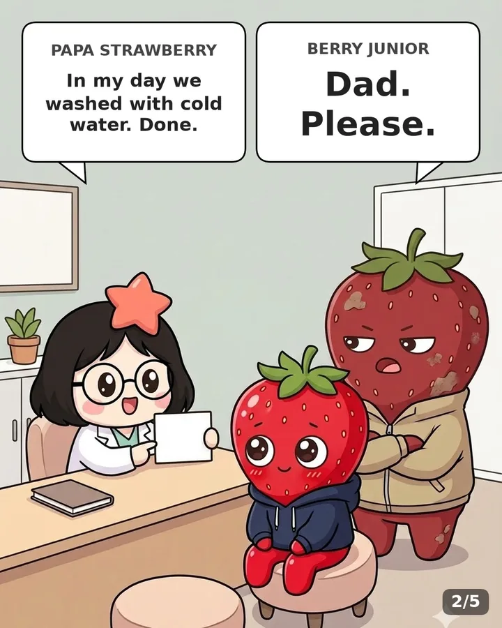 Soap is enough, panel 2 of 4