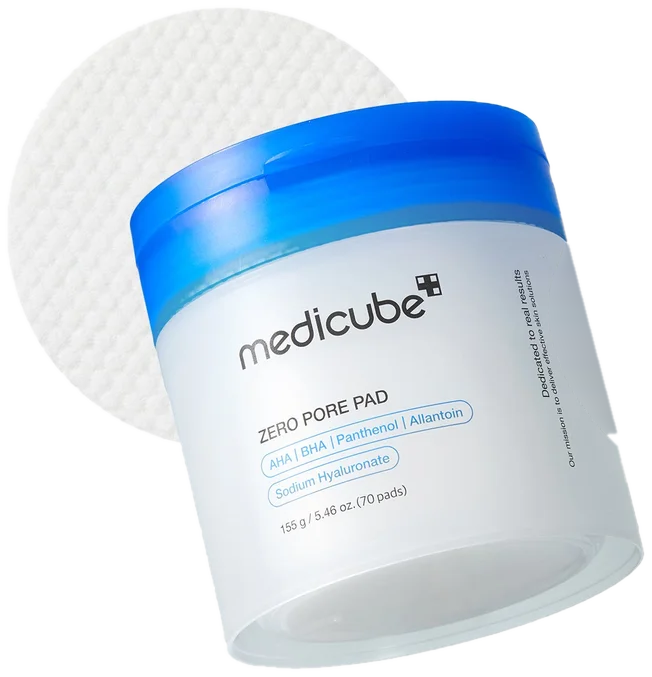 medicube Zero Pore Pad 2.0 jar with a textured pad