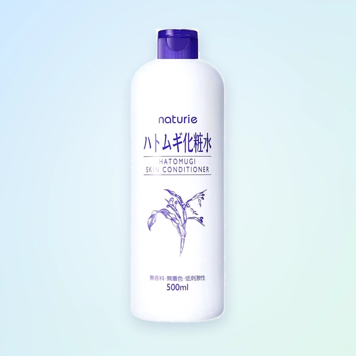 Naturie Hatomugi Skin Conditioner, the 500 ml bottle of Japanese Job's tears toner, front view