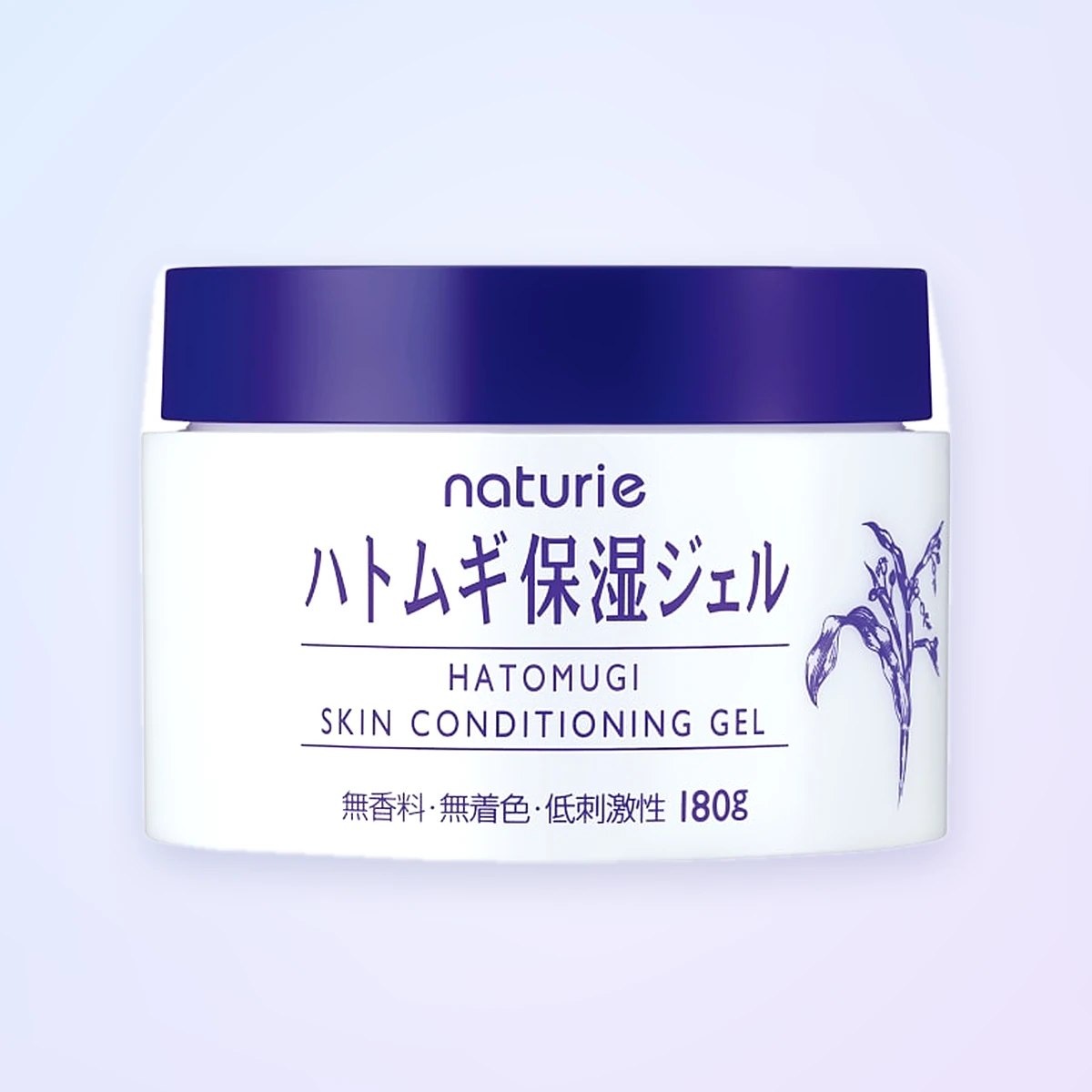 Naturie Hatomugi Skin Conditioning Gel, the Japanese Job's tears moisturising gel in its tub, front view